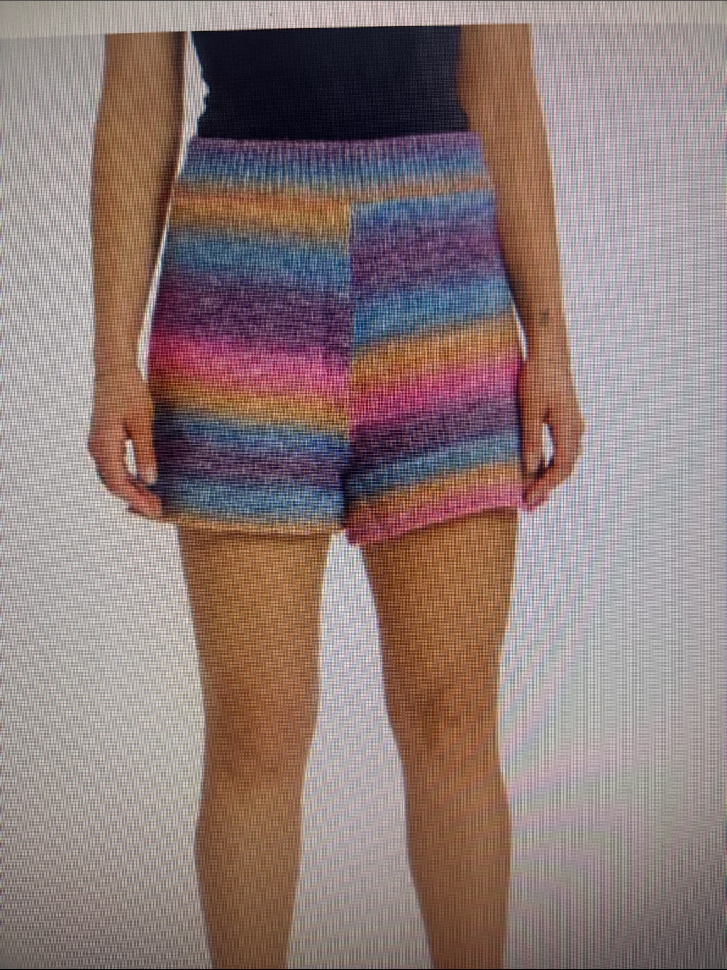 Nwt Something Navy Womens Poppy Ombre Sweater Shorts. Small